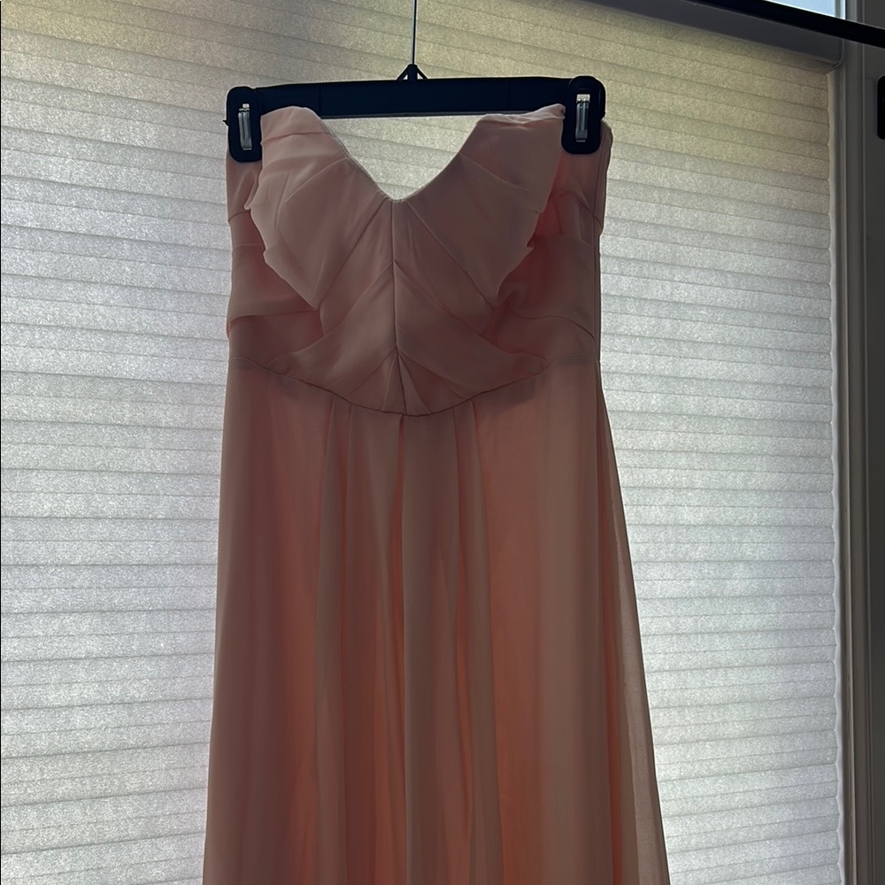 Bill Levkoff Pink Strapless Gown Sweetheart Neckline